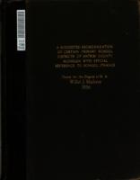 A suggested reorganization of certain primary school districts of Antrim county, Michigan, with special reference to school finance