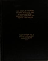 Land disposal of wastewater with spray irrigation by small Michigan municipalities : agricultural, institutional, and financial characteristics