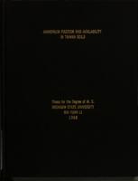 Ammonium fixation and availability in Taiwan soils