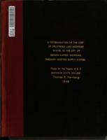 A determination of the cost of delivering Lake Michigan water to the city of Grand Rapids, Michigan, through existing supply system