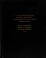 A study of Michigan police chiefs' and sheriffs' preferences for the content and uses of selected items of administrative data