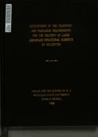 Development of the transport and packaging requirements for the delivery of large aerospace structural elements by helicopter