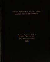 Physical properties of Portland cement concrete with silicone additive