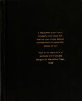 A descriptive study of 65 students who failed the Written and spoken English comprehensive examination, spring of 1947