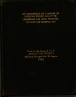 The development of a method of pretesting student ability to understand and apply principles of clothing construction