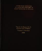 Mother-child interaction in a situation structured to induce frustration in the child