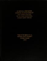 An empirical investigation comparing the effectiveness of four scoring strategies for the Kuder Occupational Interest Survey form DD