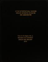 A study of instructional television director-instructor interaction and communication