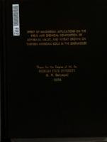 Effect of magnesium applications on the yield and chemical composition of soybeans, millet, and wheat grown on thirteen Michigan soils in the greenhouse