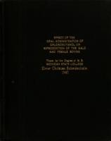 Effect of the oral administration of chlorobutanol on reproduction of the male and female bovine