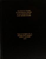 The effects of training on undergraduate behavior in play interaction with clinic referred children