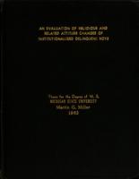 An evaluation of religious and related attitudes changes of institutionalized delinquent boys