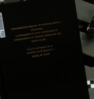 Communication behavior in potential conflict situations : a comparison of story completions by schoolchildren of Germany, Brazil and the United States