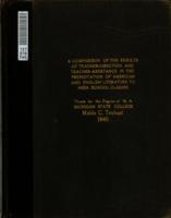 A comparison of the results of teacher-direction & teacher-assistance in the presentation of American & English literature to high school classes