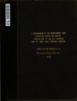 A comparison of the investment & operating costs for water production by air lift pumping & by deep well turbine pumping