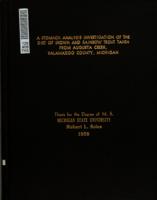A stomach analysis investigation of the diet of brown and rainbow trout taken from Augusta Creek, Kalamazoo County, Michigan