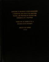 Guidelines to religious station management : a descriptive analysis of the objectives, and practices of station DYSR, Dumaguete City, Philippines