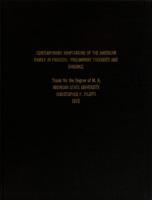 Contemporary adaptations of the American family in process : preliminary thoughts and evidence