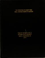 The prediction of runoff from small drainage basins in Michigan