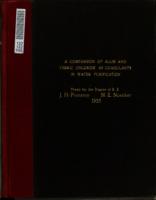 A comparison of alum & ferric chloride coagulants in water purification