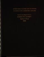 International relations and the disposal of United States agricultural surpluses