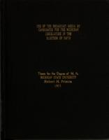 Use of the broadcast media by candidates for the Michigan Legislature in the election of 1970