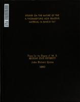 Studies on the nature of the 2-thiobarbituric acid reactive material in rancid fat