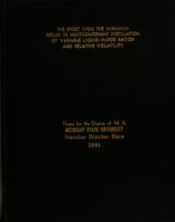 The effect upon the minimum reflux in multicomponent distillation of variable liquid-vapor ratios and relative volatility