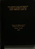 Socio-economic status and personality factors as measured by Cattell's Sixteen Personality Factor Test