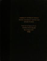 Personality patterns of socially selected and socially rejected male college students