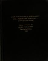 A pilot study of patterns in home management over a period of three generations in a selected group of families