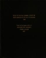 Extent of physical planning activity by state agencies in the State of Michigan, 1963