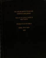 The gasoline service station and community development, an examination of an urban planning problem and an outline of possible policies