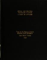 Social and political radicalism in Chile : a study of attitudes