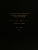 An evaluation of the California State Personnel Board's Management Development Institute