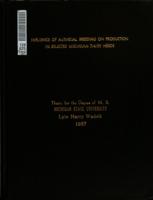 Influence of artificial breeding on production in selected Michigan dairy herds