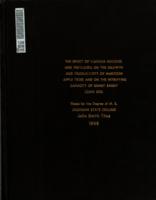 The effect of various mulches and fertilizers on the growth and productivity of McIntosh apple trees and on the nitrifying capacity of Emmet sandy loam soil