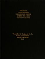 Metacontrast : the effects obtained with consecutively presented concentric disks & rings of different wavelengths