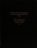 A biological and limnological survey of a sulfur spring and constructed trout stream