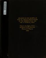 Influence on the growth of rats of various modifications of the Sherman-Chase diet for a vitamin B₁ assay