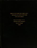 Effects of the three post-World War II recessions on United States trade with Latin America