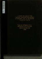 A study of some of the factors affecting the amount of ascorbic acid in the blood plasma of cattle