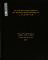 An investigation and comparison of various techniques of disaggregation as applied to shales