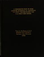 A comparative study of some language components of adolescents in a boys' training school and in a public high school