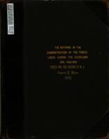 The reforms in the administration of the public lands during the Cleveland era, 1885-1897