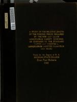 A study of the relative length of the forcing period required by the new lily Lilium longiflorum variety downingi, as compared to the standard Easter lily varieties L. longiflorum varieties giganteum and erabu