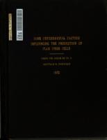 Some physiological factors influencing the production of flax fiber cells