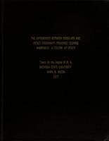 The differences between dissolved and intact pregnancy-provoked teenage marriages : a follow-up study