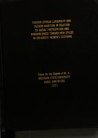 Fashion opinion leadership and fashion adoption in relation to social participation and favorableness toward new styles in university women's clothing