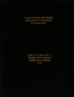 Client attraction and distress : antecedents of experiencing in psychotherapy